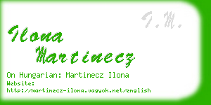 ilona martinecz business card